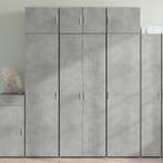 vidaXL buffetkast 70x42,5x185 cm bewerkt hout betongrijs, Minder dan 50 cm, Verzenden, Nieuw, Minder dan 100 cm