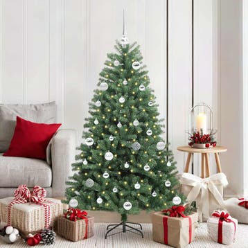 vidaXL Kunstmatige Inklapbare Kerstboom Groen 150 cm PVC en, Verzenden, Nieuw
