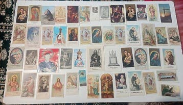 Themacollectie - Religieuze heiligenkaartjes - Vintage