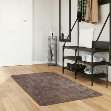 vidaXL Vloerkleedloper MARSA Grijs 100 x 200 cm Polyester en, Verzenden, Nieuw, Grijs