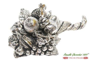 Marchetti Preziosi lastra in argento - sculptuur, Cornucopia