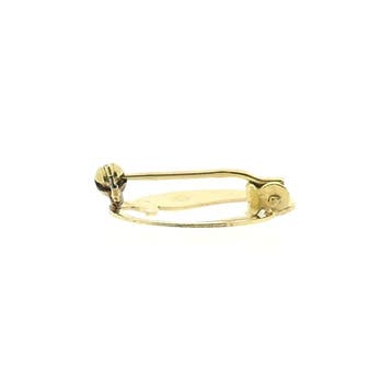 Gouden letter broche; Letter O, Ophalen of Verzenden, Gebruikt, Goud, Goud