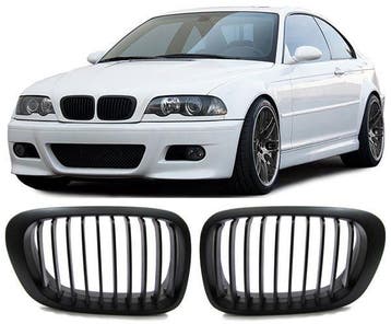 Grill Nieren passend voor BMW E46 coupe/cabrio 99-03 Mat, Ophalen of Verzenden, Nieuw