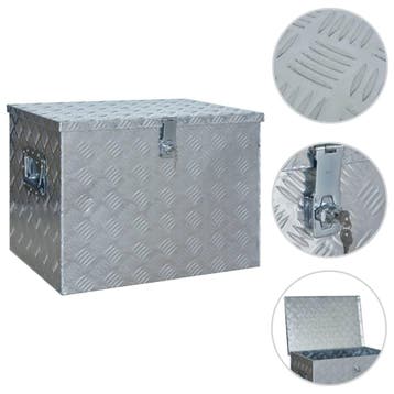 vidaXL Aluminium kist 610x430x455 mm zilverkleurig, Doe-het-zelf en Verbouw, Verzenden, Nieuw