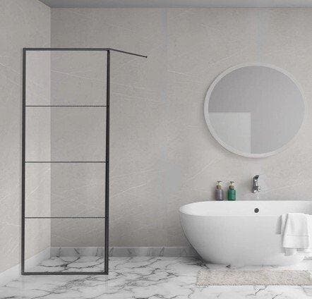 Aqua Vista douchewand Triple 80 x 200 cm, incl. wandbeugel, Doe-het-zelf en Verbouw, Sanitair, Bad, Nieuw, Glas, Ophalen of Verzenden