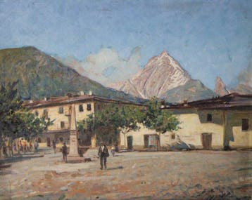 Ottorino Campagnari (1910-1982) - Paesana, Cuneo, Antiek en Kunst, Kunst | Schilderijen | Klassiek
