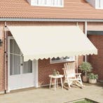 vidaXL Luifel handmatig uittrekbaar 400 cm crème, Verzenden, Nieuw