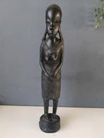 Hand gesneden beeld masaai vrouw - Makondé (Zonder, Antiek en Kunst