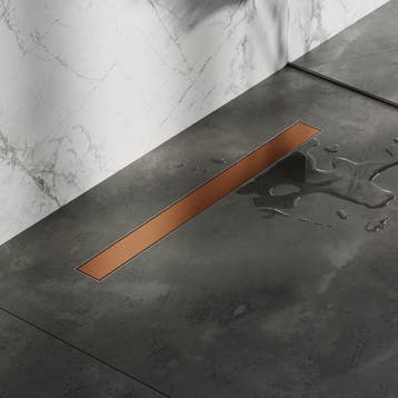 Douchegoot Brauer Brons Inclusief Vloerflens 80x7 cm Zero, Ophalen of Verzenden, Nieuw, Douche
