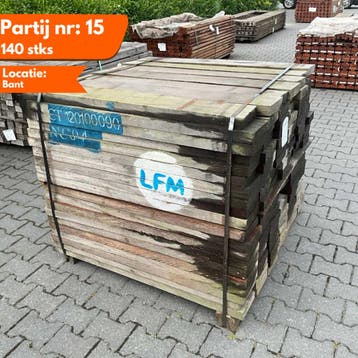 Hardhout Azobe Vlonderplanken 1070x150x38mm, Ophalen of Verzenden, Nieuw