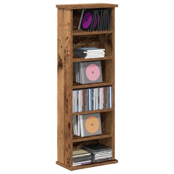 vidaXL CD Kast Oud hout 60 x 17 x 92 cm Bewerkt hout, Verzenden, Nieuw