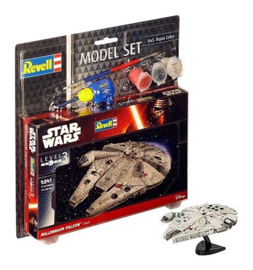 Star Wars Model Kit 1/241 Model Set Millennium Falcon 10 cm, Verzamelen, Star Wars, Ophalen of Verzenden, Nieuw