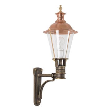 Nostalgische Buitenlamp Glennos E27 Brons en koper IP44, Verzenden, Nieuw