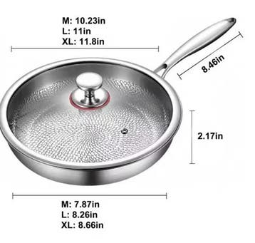 Titanium Koekenpan 30 cm Anti-aanbak met Deksel Inductie, Verzenden, Nieuw