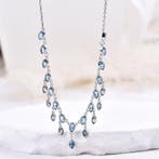 Zonder minimumprijs - Halsketting Zilver - Topaz -, Nieuw