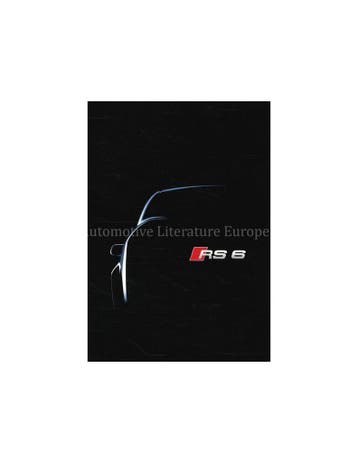 2002 AUDI RS6 BROCHURE DUITS, Nieuw, Audi, Author