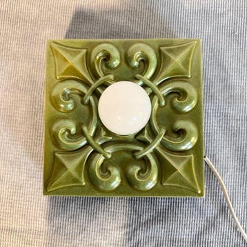 PAN - Lamp - 04 537 - Keramiek - Vintage lamp avocadogroen, Antiek en Kunst