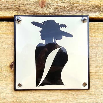 Toilet bord Nette vrouw, Verzenden, Nieuw