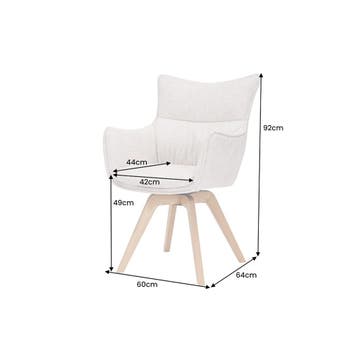 Draaistoel VOGUE 360° met armleuningen, antracietkleurige, Ophalen of Verzenden, Nieuw