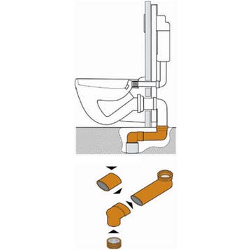 Riko Sprongbocht Verstelbaar 15-35cm - Inbouwhoogte 80mm -, Ophalen of Verzenden, Nieuw