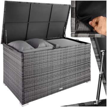 Kussenbox Oslo met aluminium frame 145x82,5x79,5cm - grijs, Verzenden, Nieuw