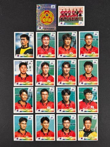 1998 Panini France 98 World Cup, South Korea complete team, Nieuw