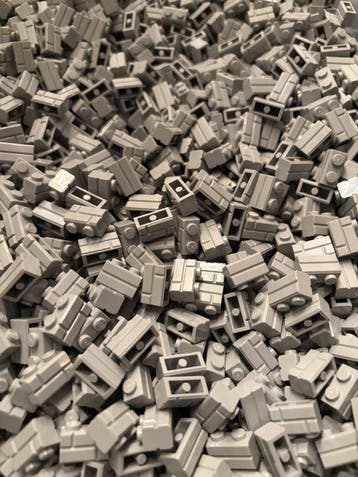 Lego Stenen - Lego 1x2 masonry bricks lichtgrijs 250 stuks, Kinderen en Baby's, Nieuw