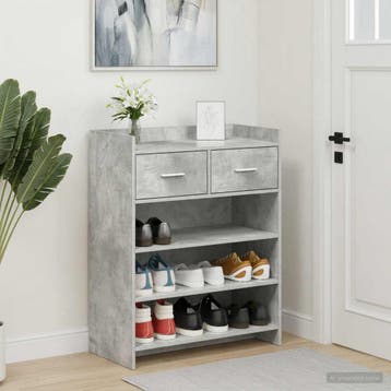 vidaXL Schoenenkast 73,5 x 36 x 92 cm Bewerkt hout, Verzenden, Nieuw