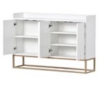 Nieuwe Witte Goude Dressoir Kast - Minimalistisch en Modern, Verzenden, Nieuw