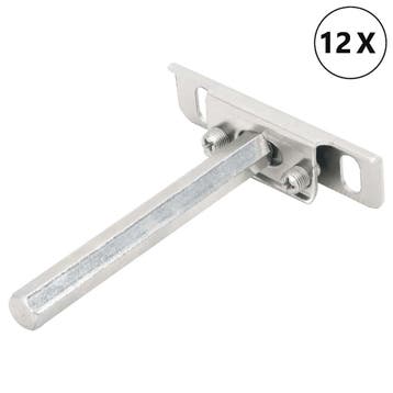 vidaXL Zwevende plankdragers 12st onzichtbaar Ø12x100 mm, Verzenden, Nieuw