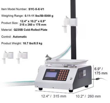 Automatische Vloeistof Vulmachine met Digitale Controle, Verzenden, Nieuw