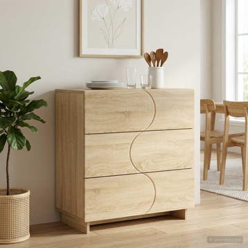 vidaXL Dressoir Sonoma Eiken 70 x 38 x 75 cm Bewerkt hout, Verzenden, Nieuw, 50 tot 100 cm, 25 tot 50 cm
