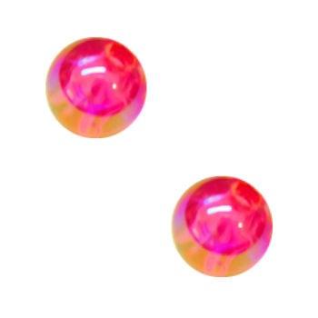 50 x Kinderkralen Acryl AB Glans Fuchsia 6 mm (Acrylkralen), Ophalen of Verzenden, Nieuw, Kraal