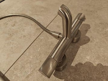 Badthermostaatkraan RVSlook Brushed Nickel met douche - 0085, Doe-het-zelf en Verbouw, Sanitair, Ophalen, Nieuw, Kraan