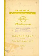 1957 OPEL OLYMPIA REKORD INSTRUCTIEBOEKJE NEDERLANDS