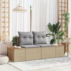 vidaXL Tuinbank Beige 184 x 62 x 85cm poly rattan, Tuin en Terras, Tuinsets en Loungesets, Verzenden, Nieuw, Rotan