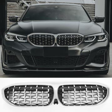 Grille Grille chrome zwart Diamant geschikt voor BMW 3 Serie