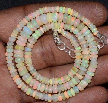 Opaal Ketting AA++ Opal Fire- 9 g - (1)