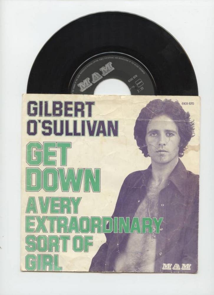 Gilbert OSullivan – Get Down / A Very Extraordinary Sort Of, Cd's en Dvd's, Vinyl Singles, Ophalen of Verzenden
