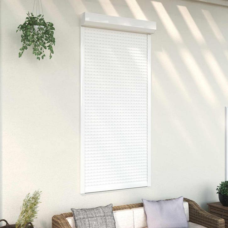 vidaXL Roljaloezie Wit 100 x 210 cm Aluminium en, Doe-het-zelf en Verbouw, Kozijnen en Schuifpuien, Nieuw, Verzenden