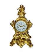 Commode klok - Antiek - Verguld brons - 1850-1900