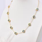 Zonder minimumprijs - Halsketting Zilver - Topaz -, Nieuw