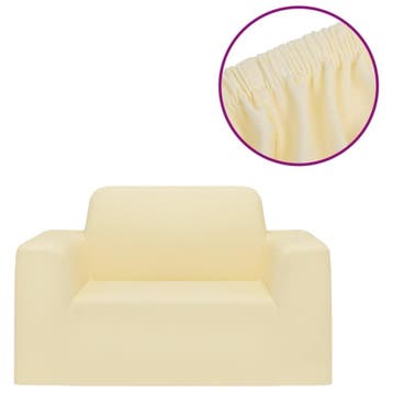Bankhoes stretch creme 90-140cm | retourdeal 42% korting, Ophalen of Verzenden, Gebruikt