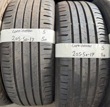 2x 205-50-17 Continental Zomer 2x 5mm €50 Per Band 205 50 17, Ophalen, Gebruikt, 17 inch, 205 mm