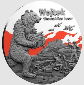 Liberia. 2 Dollars 2025 – Wojtek the Soldier Bear – 1 oz