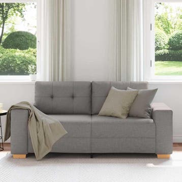 vidaXL Loveseat Bank Taupe 180x77x82 cm Stof, Verzenden, Nieuw, Stof, Minder dan 150 cm