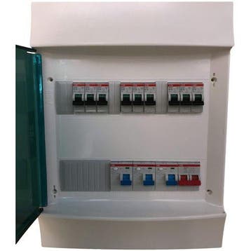 ABB groepenkast IP41 9 groepen, 3 aardlekschakelaars, 1, Ophalen of Verzenden, Nieuw