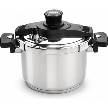 TIROSS Snelkookpan 5,8 l van rvs 18/10 met koele handgrep..., Ophalen of Verzenden, Nieuw