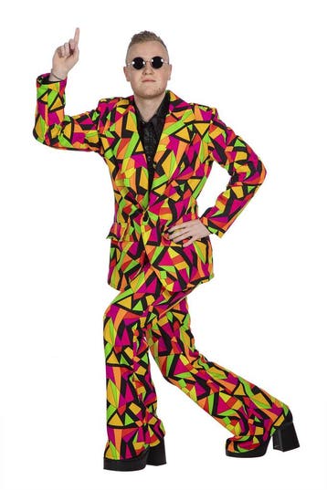 Feestpak Neon Disco  Heren, Ophalen of Verzenden, Nieuw