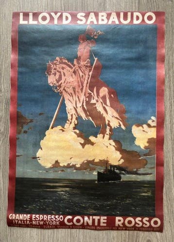 Anonymous - Lloyd Sabaudo “Conte Rosso” – Manifesto